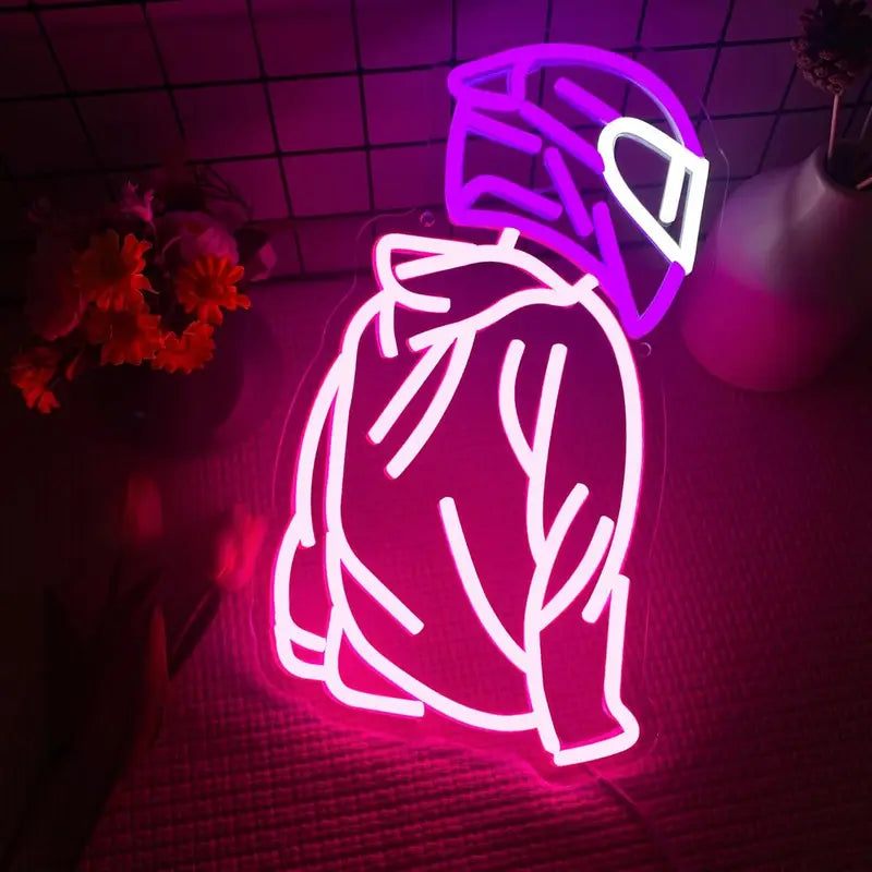 Motorcycle Helmet LED Neon Sign