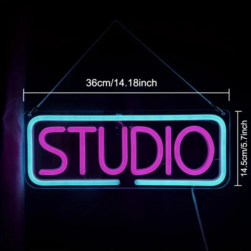 "STUDIO" LED Neon Sign – USB Powered