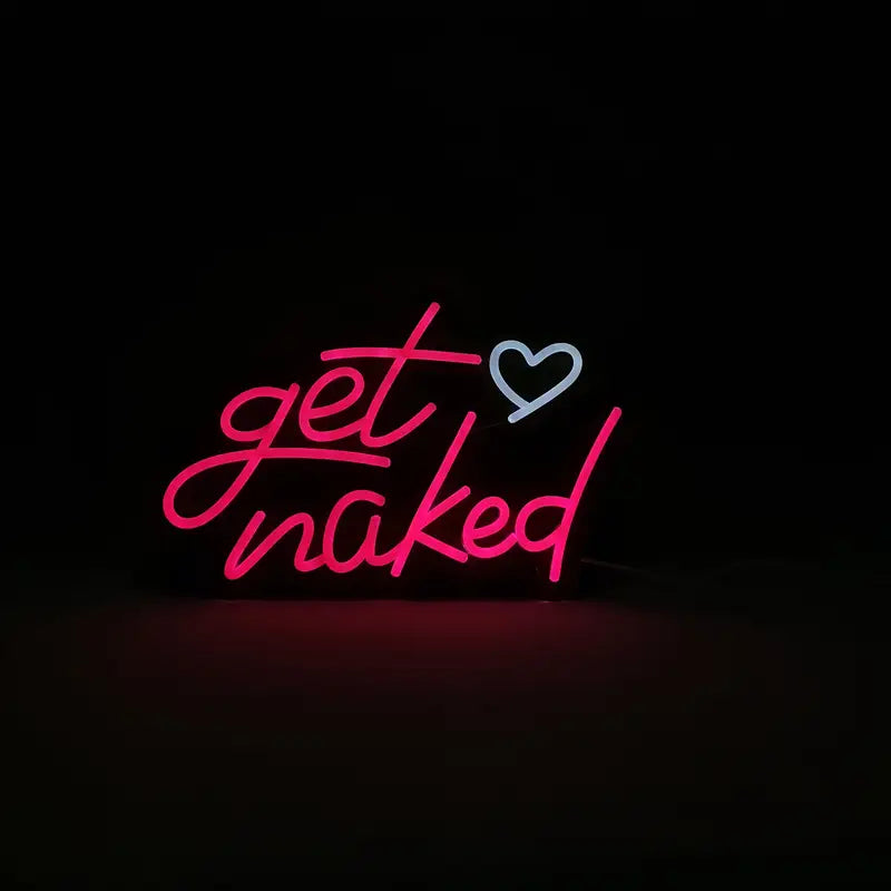 Get Naked LED Neon Sign – USB Powered Wall Decor for Bathrooms, Bars, Weddings & Parties