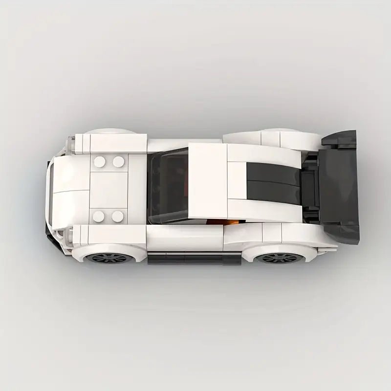 White Porsche 911 Classic Supercar Building Set