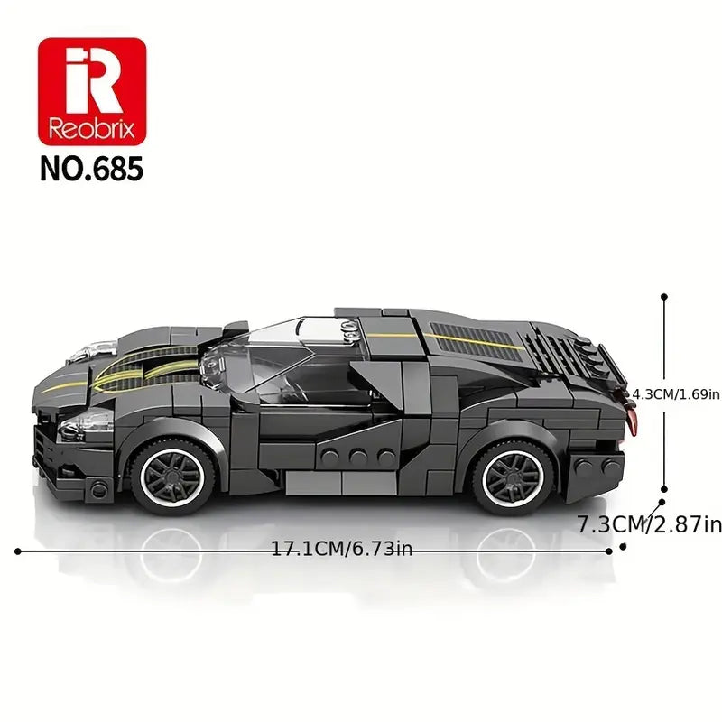 Bugatti-Inspired Black Phantom Supercar Building Set