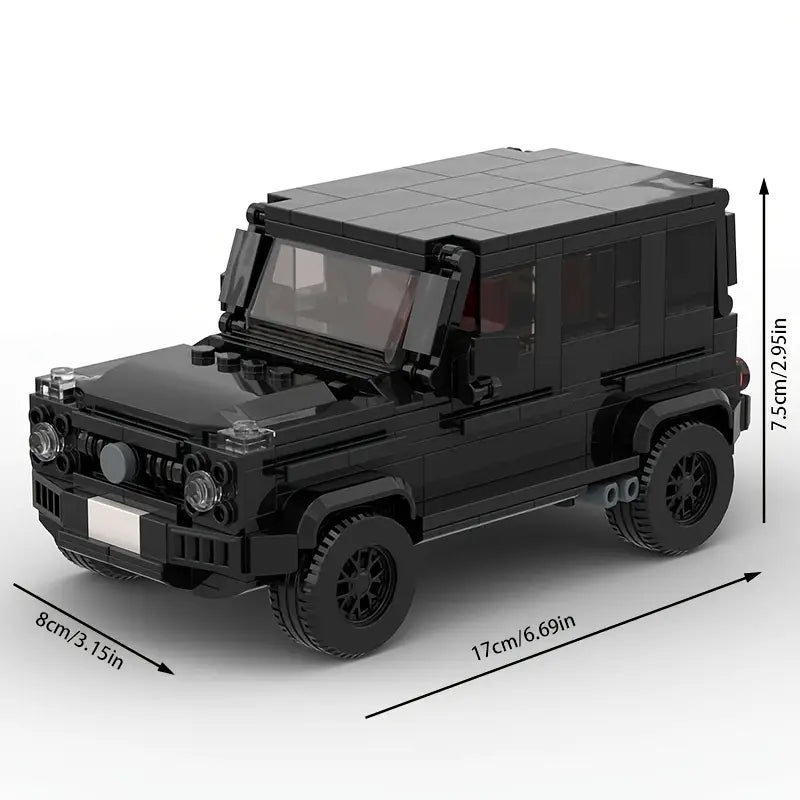 408-Piece Black Classic G-Wagon G63 Racing Car Building Block Set