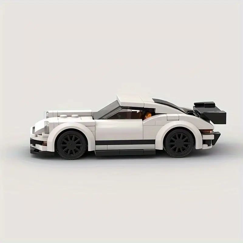 White Porsche 911 Classic Supercar Building Set