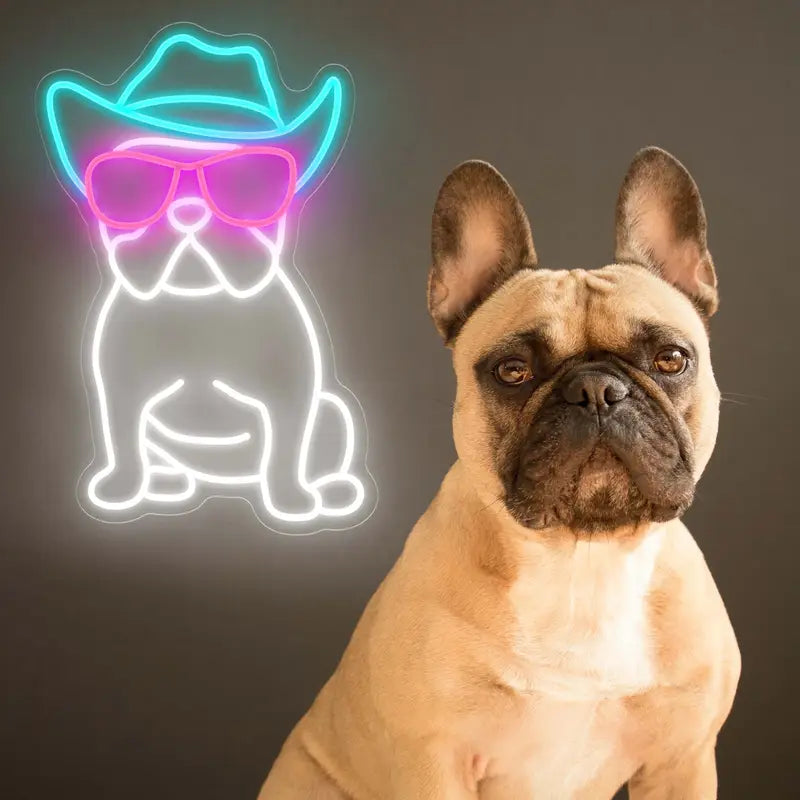 Adorable Barking Puppy LED Neon Sign – Colorful USB Night Light for Pet Lovers