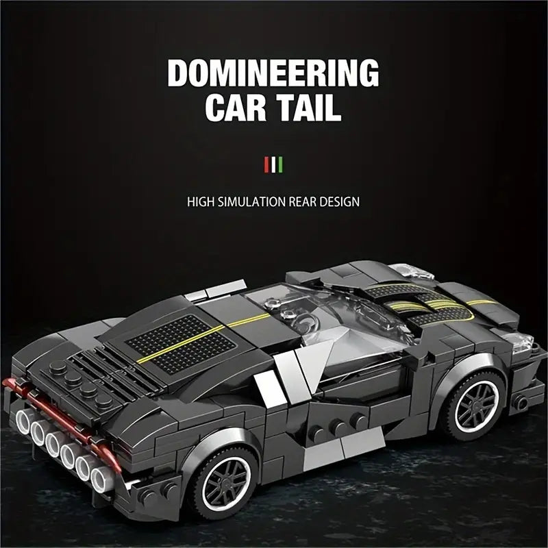 Bugatti-Inspired Black Phantom Supercar Building Set
