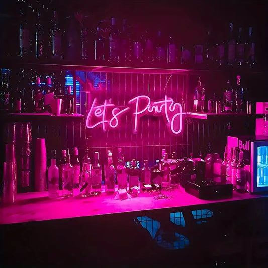 LETS PARTY LED SIGN