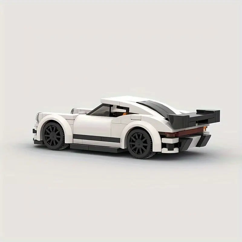 White Porsche 911 Classic Supercar Building Set