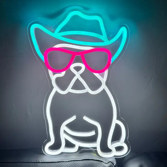 Adorable Barking Puppy LED Neon Sign – Colorful USB Night Light for Pet Lovers